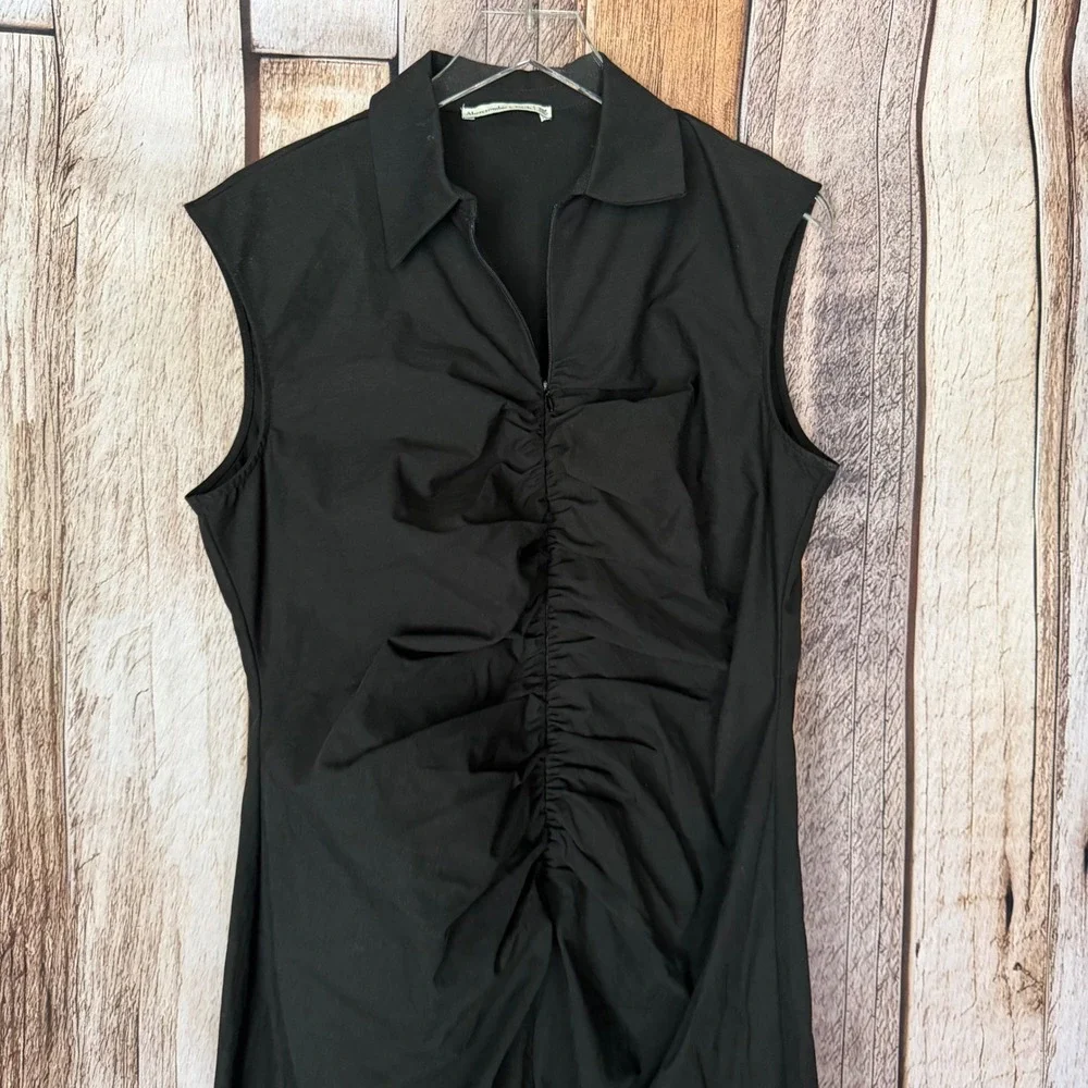 Abercrombie & Fitch Maxi Dress Sleeveless Ruched Minimalist Lagenlook Style‎ XL